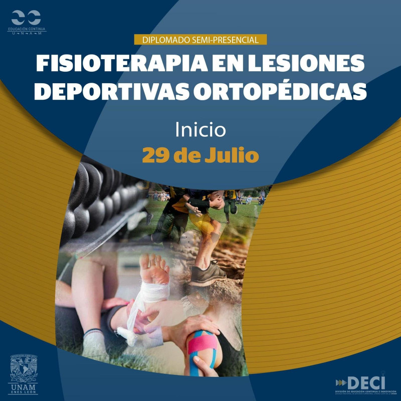 Admisión UNAM: Pago único al Diplomado Fisioterapia en Lesiones Deportivas Ortopédicas