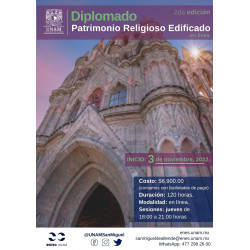 Pago Único: Diplomado en Patrimonio Religioso Edificado 2da. Edición