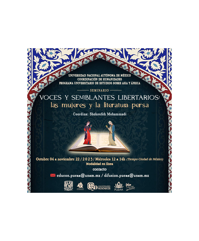 Admisión General: Seminario voces y semblantes libertarios: las mujeres y la literatura persa