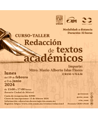 Curso-Taller de Redacción de Textos Académicos (Ed. 2024)
