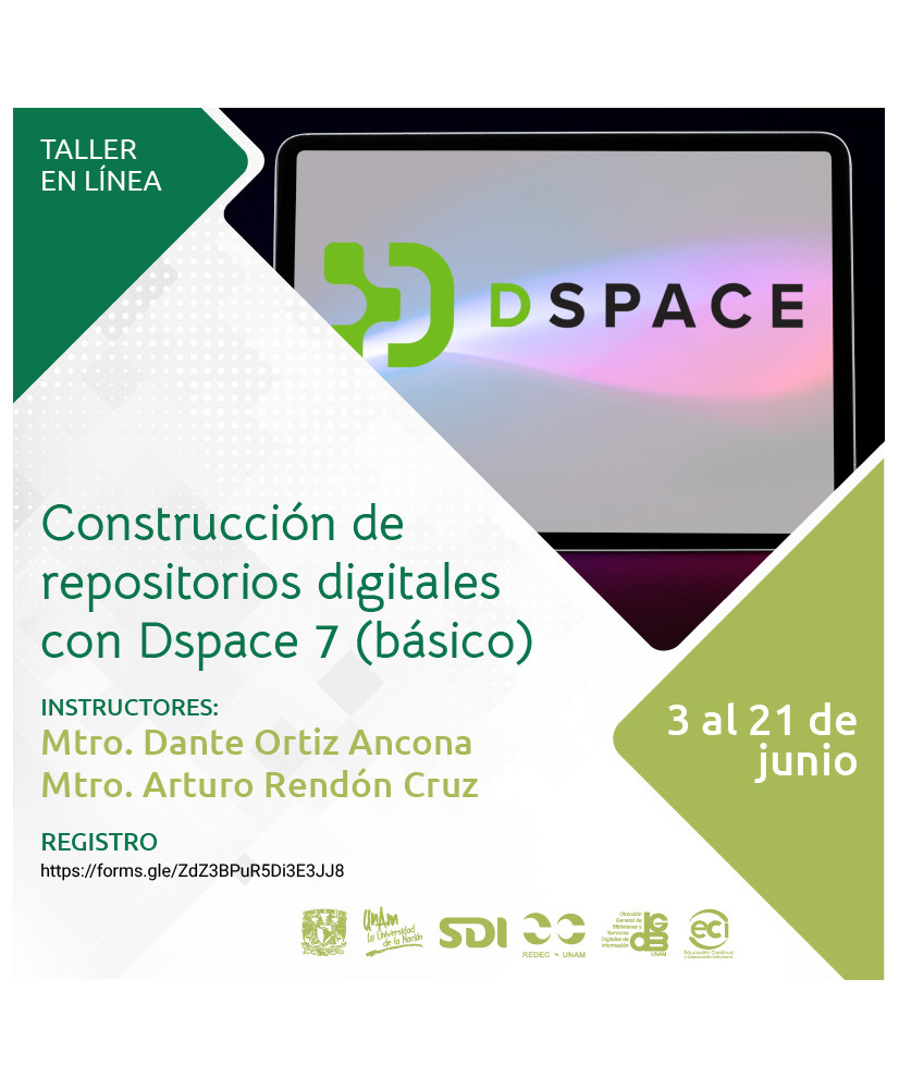 Admisión UNAM: Construcción de repositorios digitales con Dspace 7 (básico)