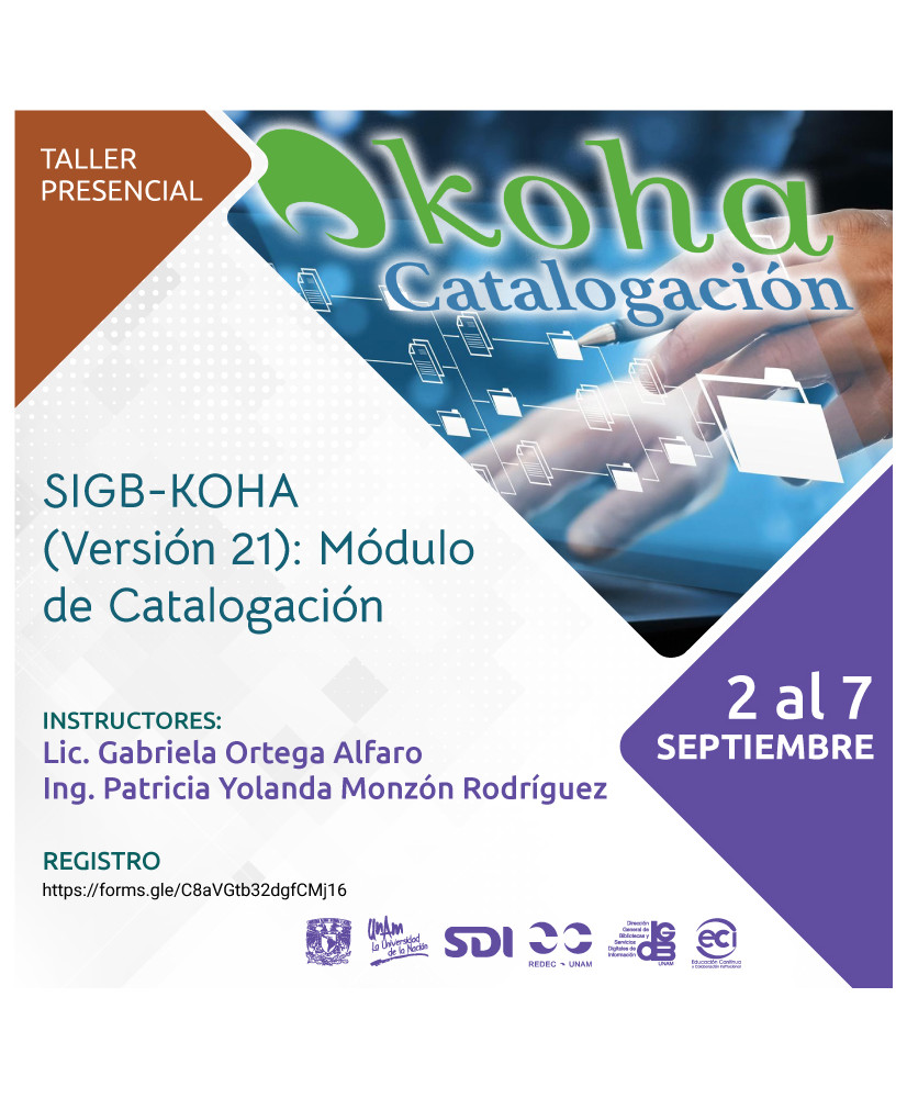 Admisión UNAM: SIGB-KOHA (Versión 21): Módulo de Catalogación