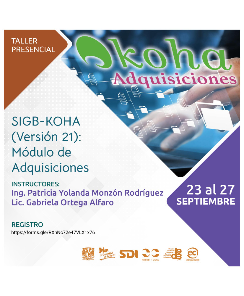 Admisión General: SIGB-KOHA (Versión 21): Módulo de Adquisiciones