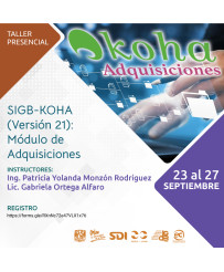 Admisión UNAM: SIGB-KOHA (Versión 21): Módulo de Adquisiciones