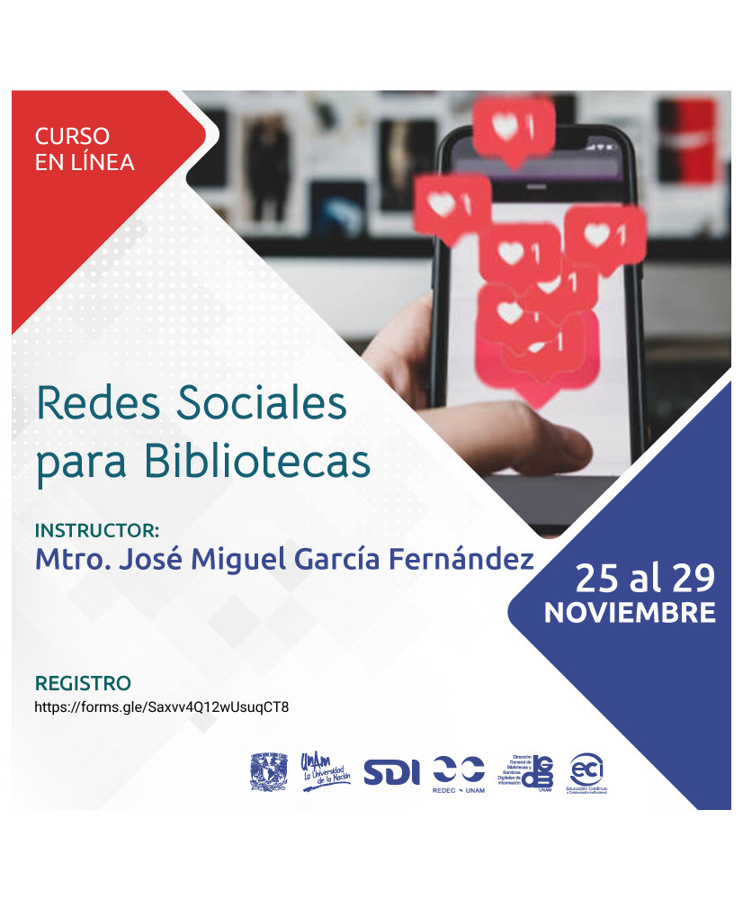 Admisión DGBSDI: Redes Sociales para Bibliotecas