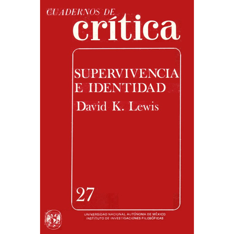 Supervivencia e identidad. Cuaderno 27, David K. Lewis
