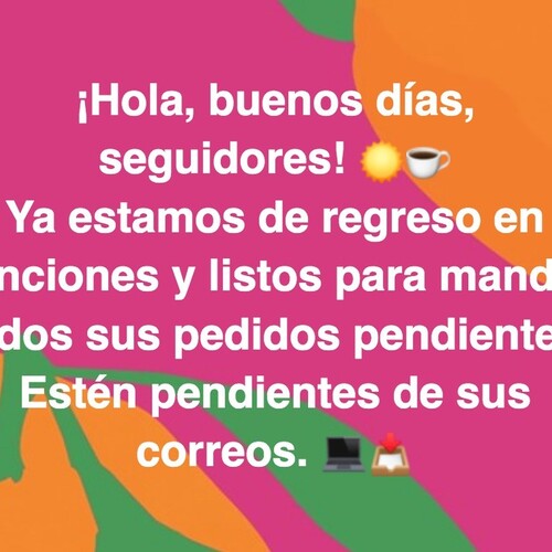 instagram-17 Hoy estaremos dando salida a todos sus pedidos que pidieron entre el 1º y el 23 de julio, así que estén pendientes de sus correos. 

Si tienen dudas o nos quieren hacer algún comentario, tienen a disposición los DM o nuestro correo: tienda@ciencias.unam.mx 💻📥