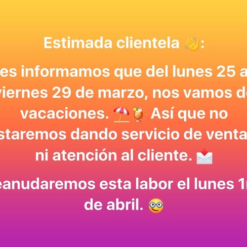 instagram-10 Recuerden que☝️🧐:

aunque estemos de vacaciones, aún pueden seguir haciendo sus comprar y pedidos con nosotros. 

Todas sus dudas o problemas de facturación los pueden mandar a: facturacion.tienda@ciencias.unam.mx. Con todo gusto los atenderemos regresando de la #SemanaSanta2024